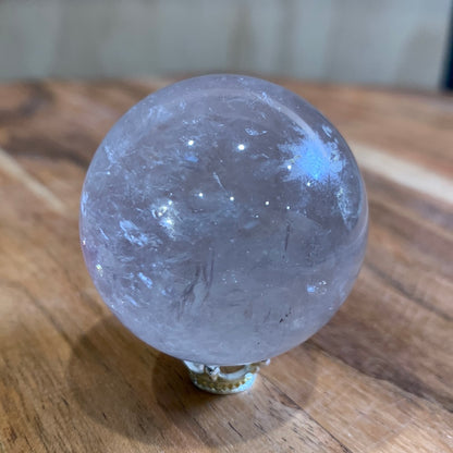 UNIQUE AMETHYST SPHERES WITH CLEAR QUARTZ