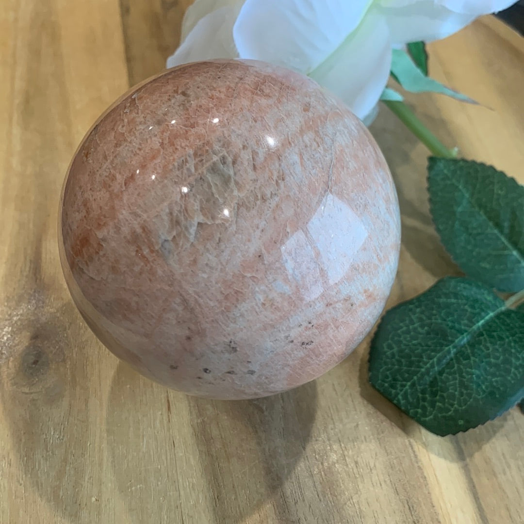 PEACH MOONSTONE SPHERES