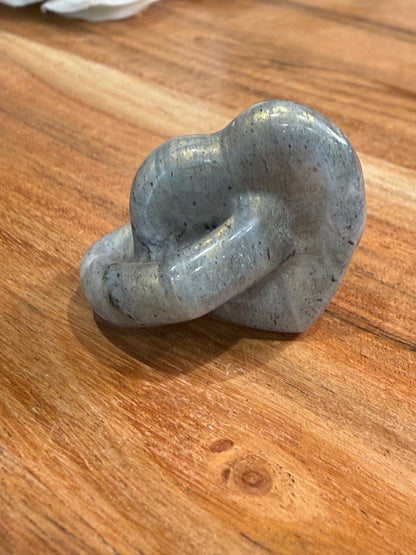 LABRADORITE DOUBLE HEART