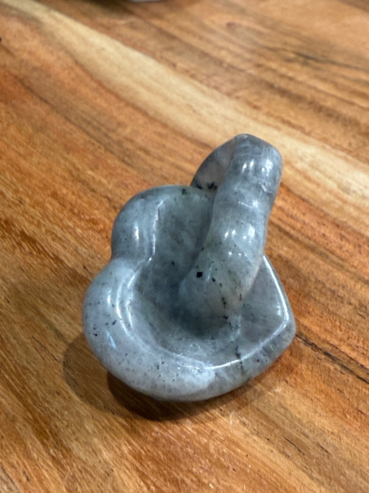 LABRADORITE DOUBLE HEART