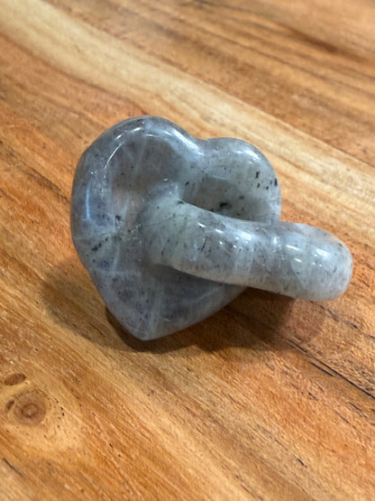 LABRADORITE DOUBLE HEART