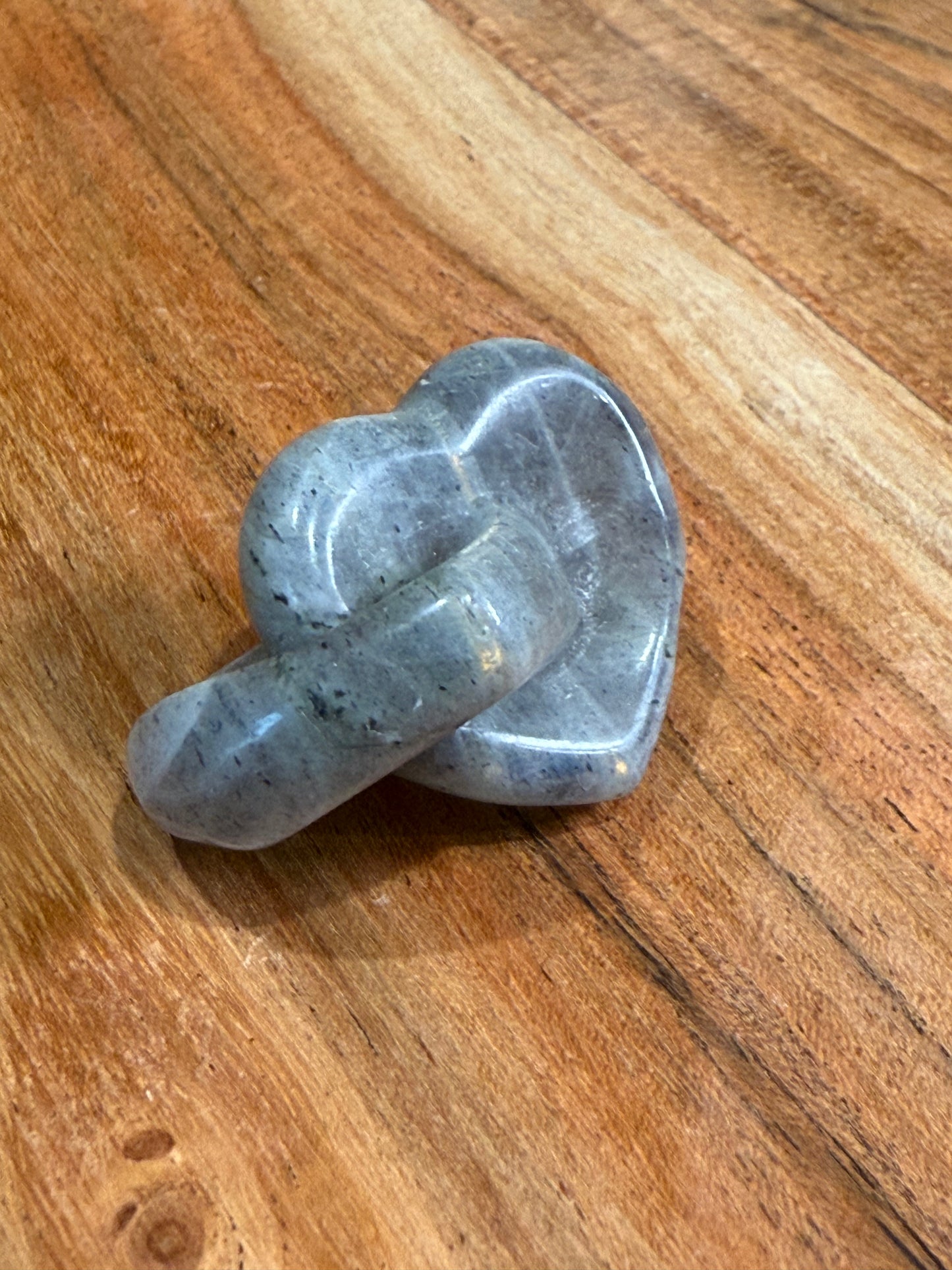 LABRADORITE DOUBLE HEART