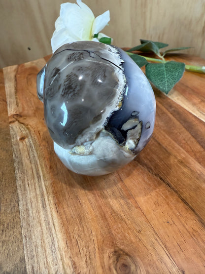 VOLCANO AGATE SKULL