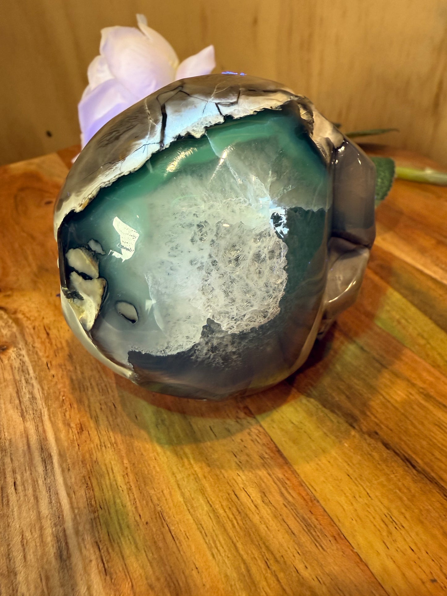 VOLCANO AGATE SKULL