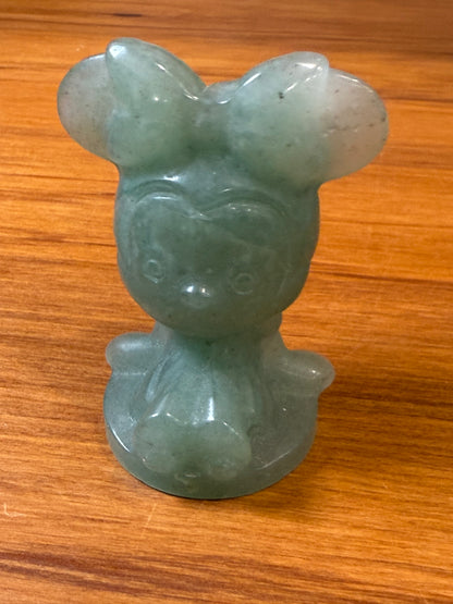 MINNIE MOUSE (MOSS AGATE & GREEN AVENTURINE)