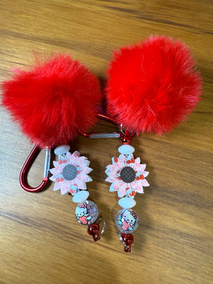 BEAD KEYRINGS (SOME WITH FOCALS)