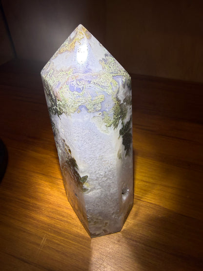 AGATE MOSS TOWER NEARLY 1KG!!!