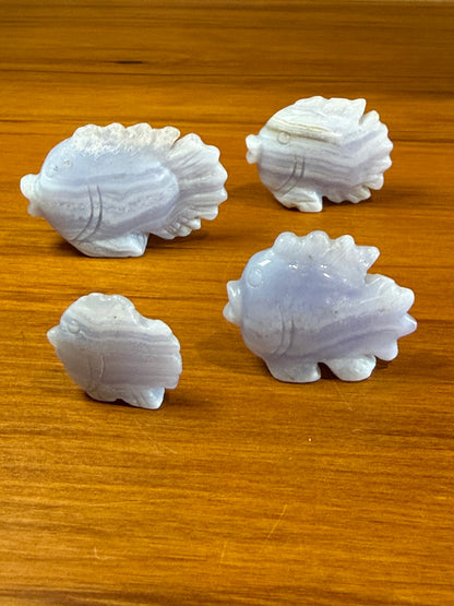 BLUE LACE AGATE FISH