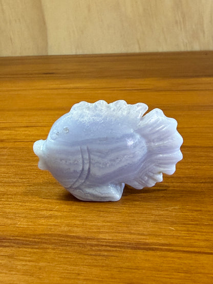 BLUE LACE AGATE FISH