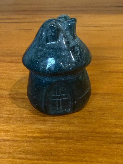 AGATE MOSS MUSHROOM FAIRY HOUSE