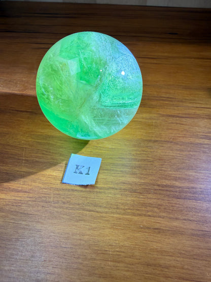 GREEN FLUORITE SPHERES