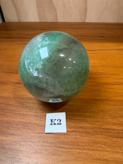 GREEN FLUORITE SPHERES