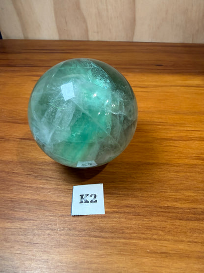 GREEN FLUORITE SPHERES