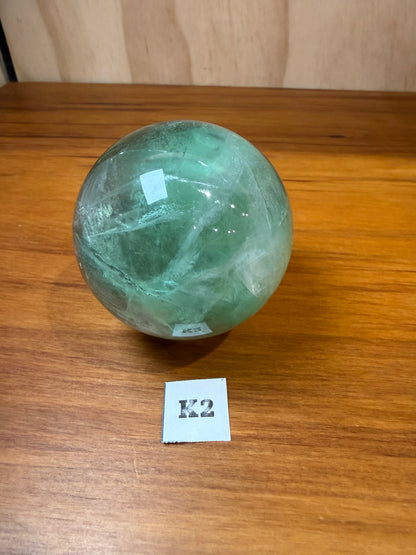 GREEN FLUORITE SPHERES