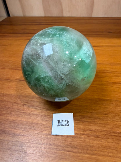 GREEN FLUORITE SPHERES