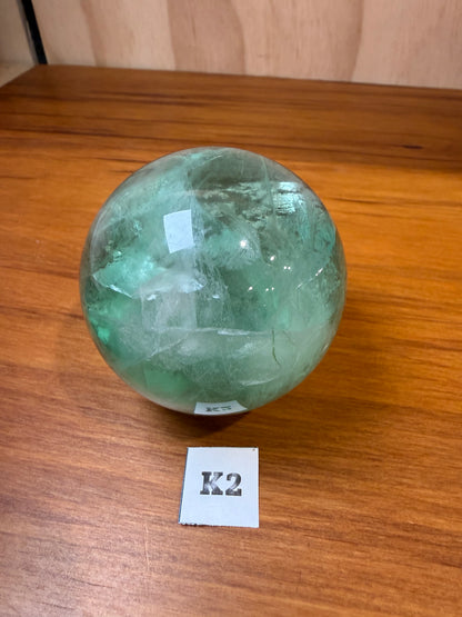 GREEN FLUORITE SPHERES