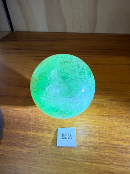 GREEN FLUORITE SPHERES