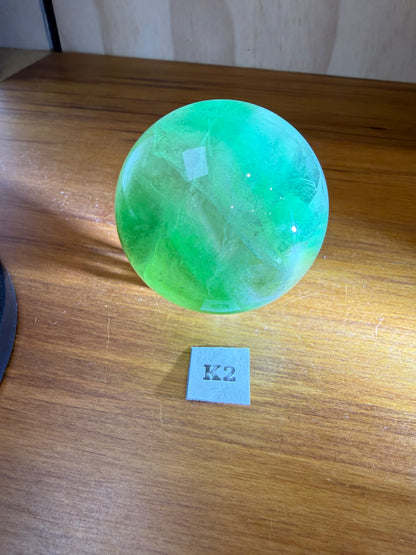 GREEN FLUORITE SPHERES