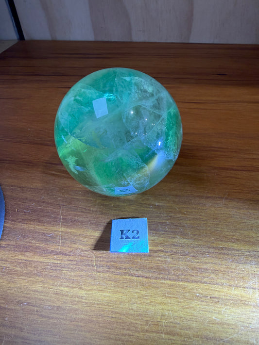 GREEN FLUORITE SPHERES