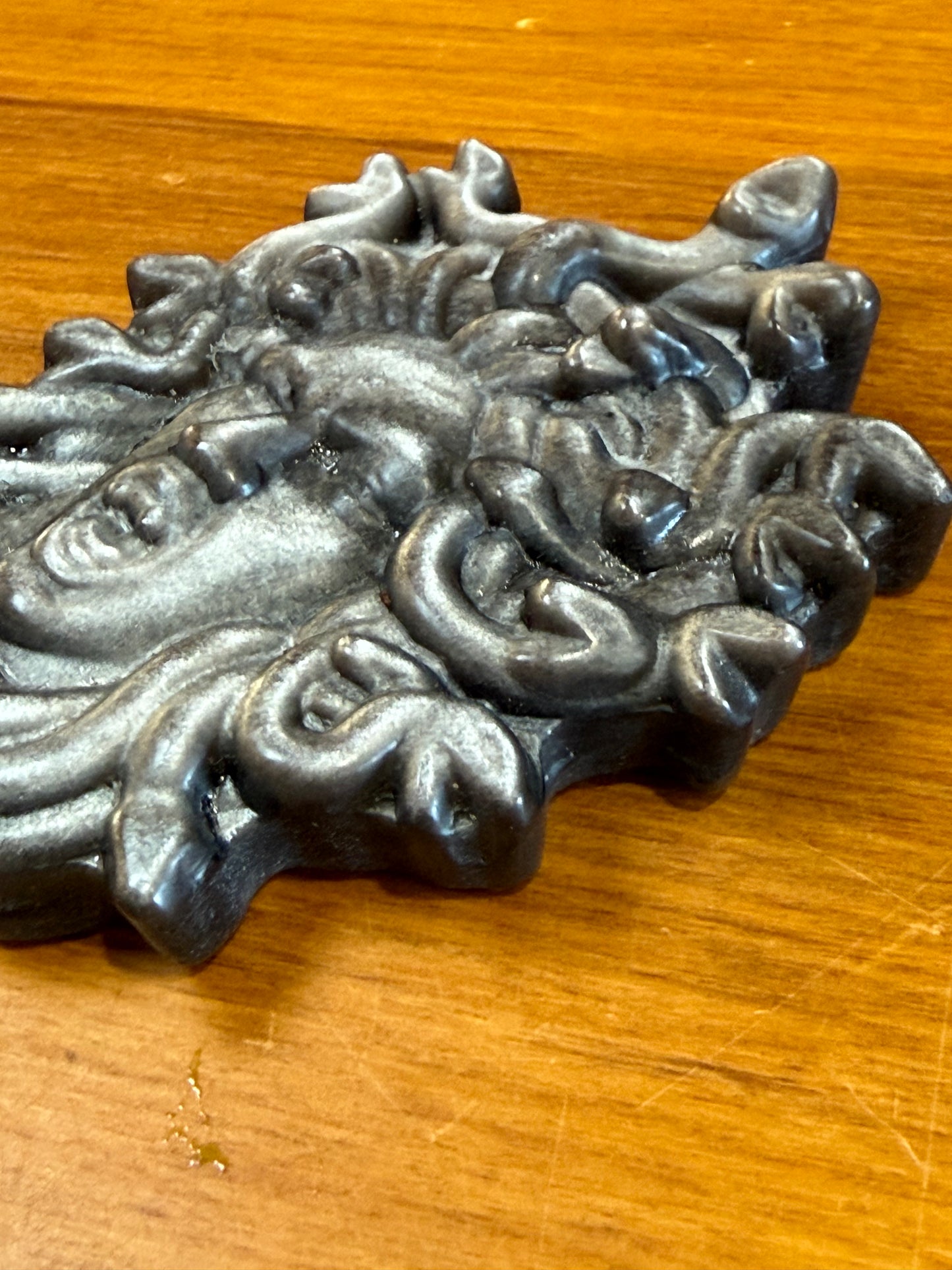SILVER OBSIDIAN MEDUSA HEAD