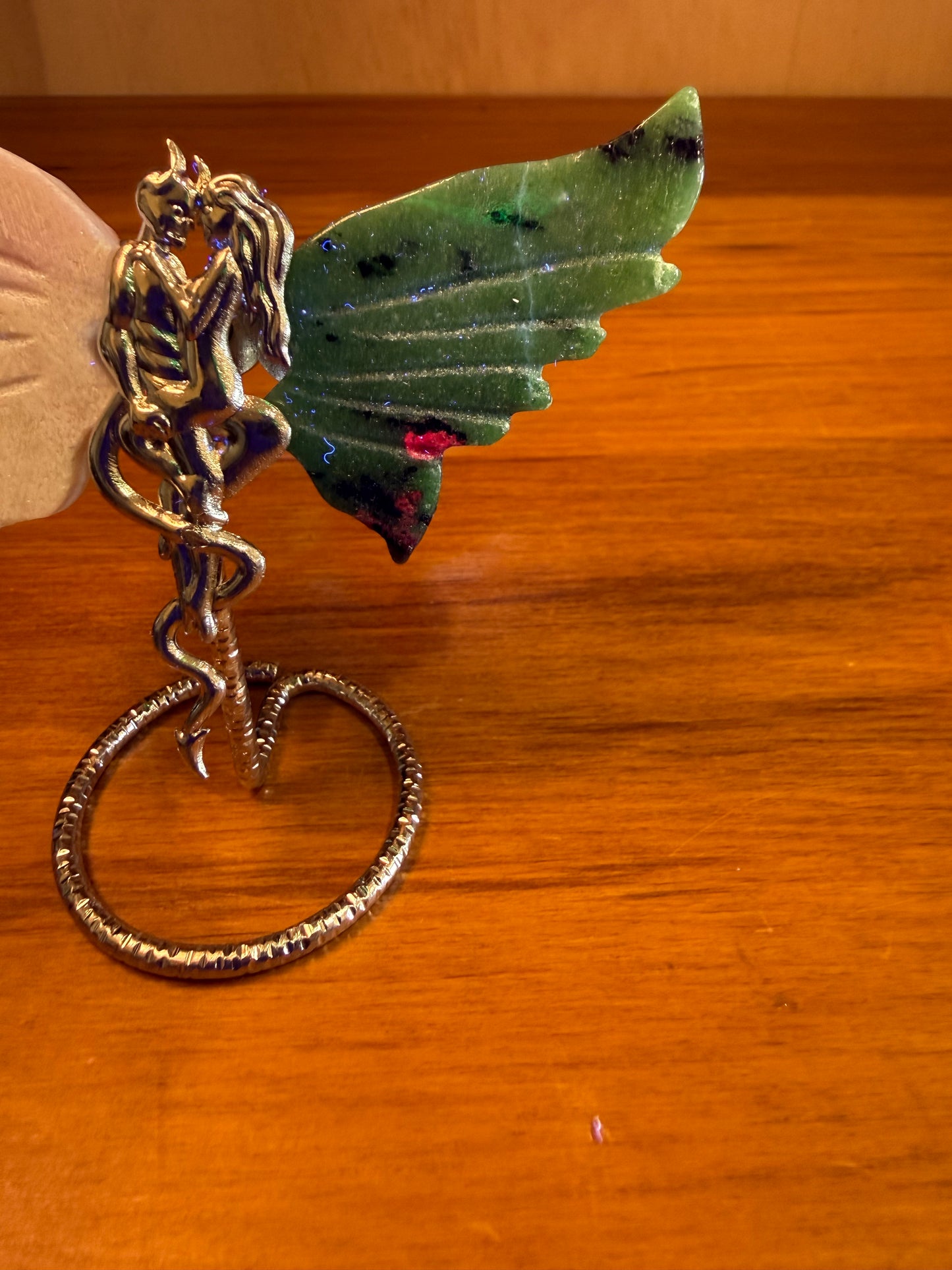 PINK OPAL RUBY ZIOSITE WINGS