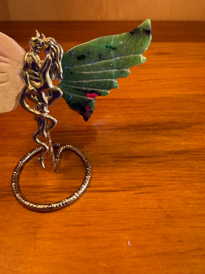 PINK OPAL RUBY ZIOSITE WINGS