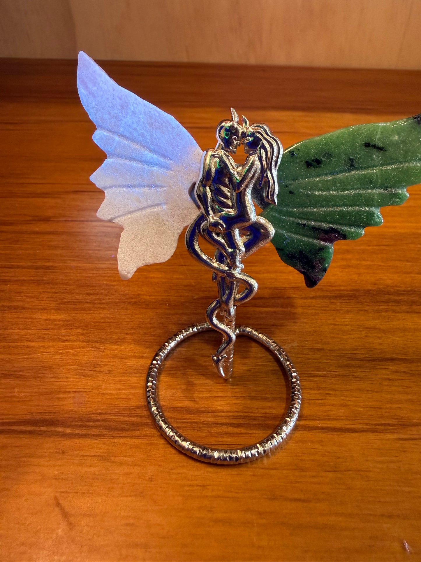 PINK OPAL RUBY ZIOSITE WINGS