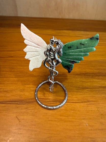 PINK OPAL RUBY ZIOSITE WINGS