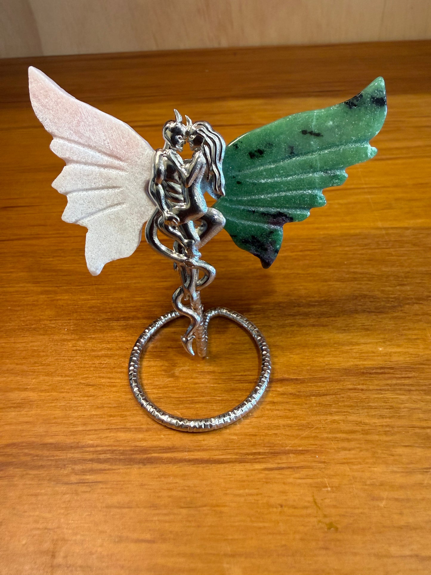 PINK OPAL RUBY ZIOSITE WINGS
