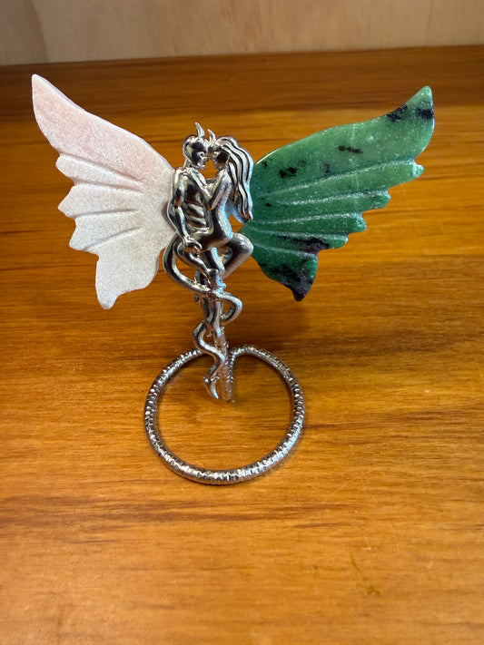 PINK OPAL RUBY ZIOSITE WINGS
