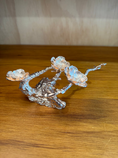 ROSE GOLD TREE WITH FLOWERS SPHERE HOLDER