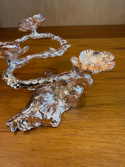 ROSE GOLD TREE WITH FLOWERS SPHERE HOLDER