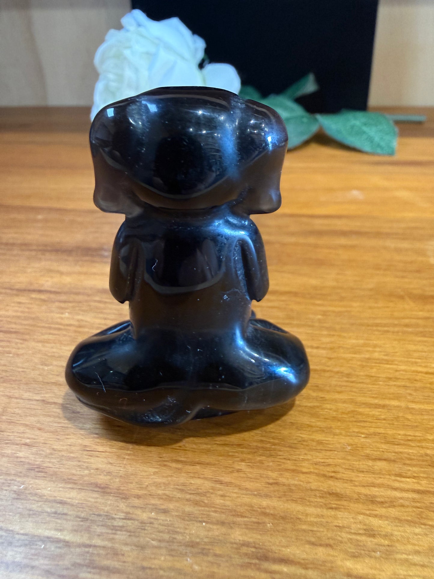 ICE OBSIDIAN MEDITATING DOG