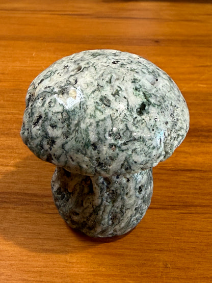 ROUGH RAW MOSS AGATE MUSHROOMS (EXTRA LARGE)