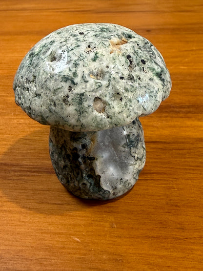 ROUGH RAW MOSS AGATE MUSHROOMS (EXTRA LARGE)