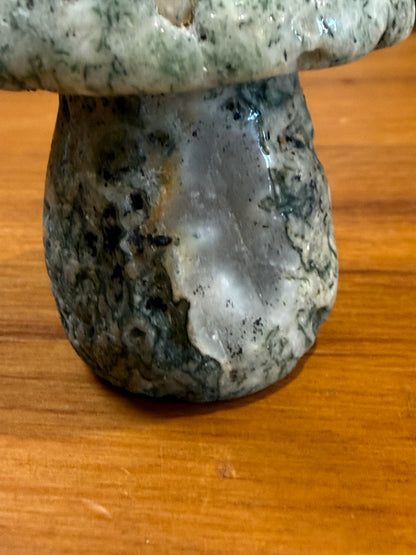 ROUGH RAW MOSS AGATE MUSHROOMS (EXTRA LARGE)