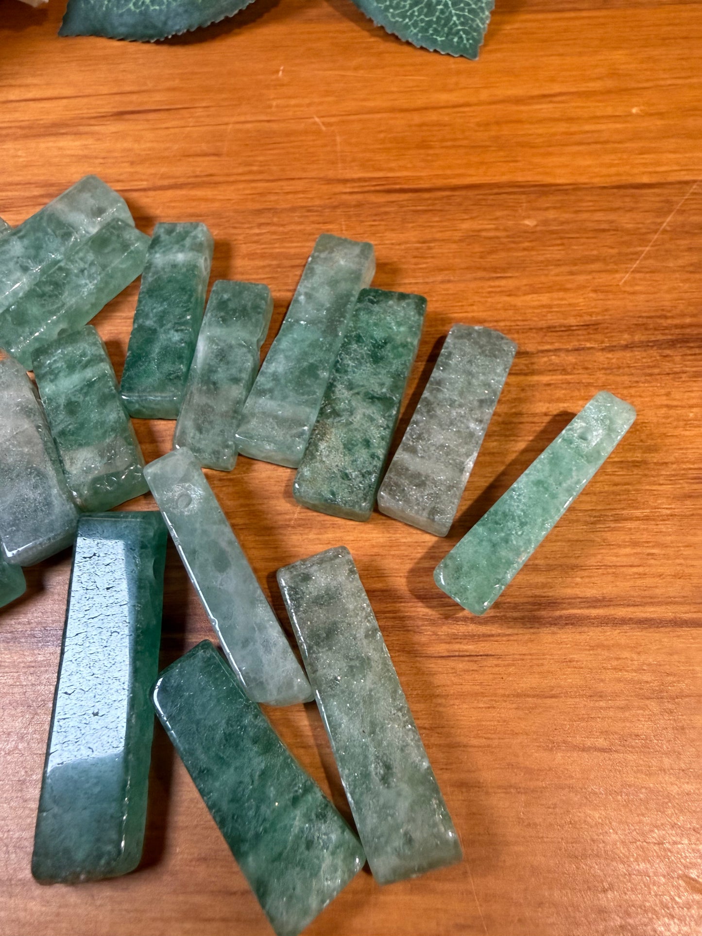 GREEN AVENTURINE, FLUORITE CARRIBEAN & LAPIS LAZULI CALCITE DIY PENDANTS ONLY (NO CHAIN)