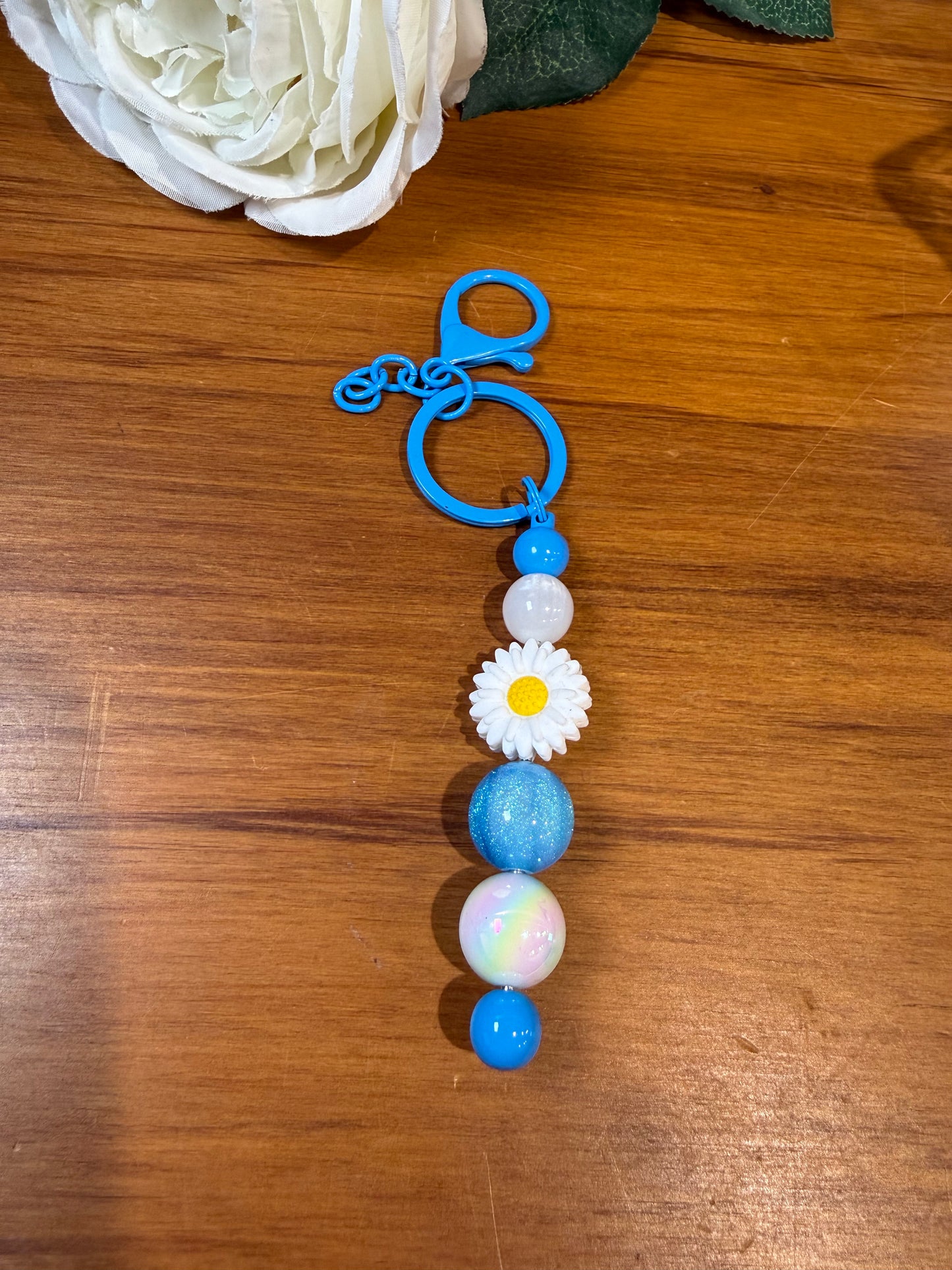 BEAD KEYRINGS (SOME WITH FOCALS)