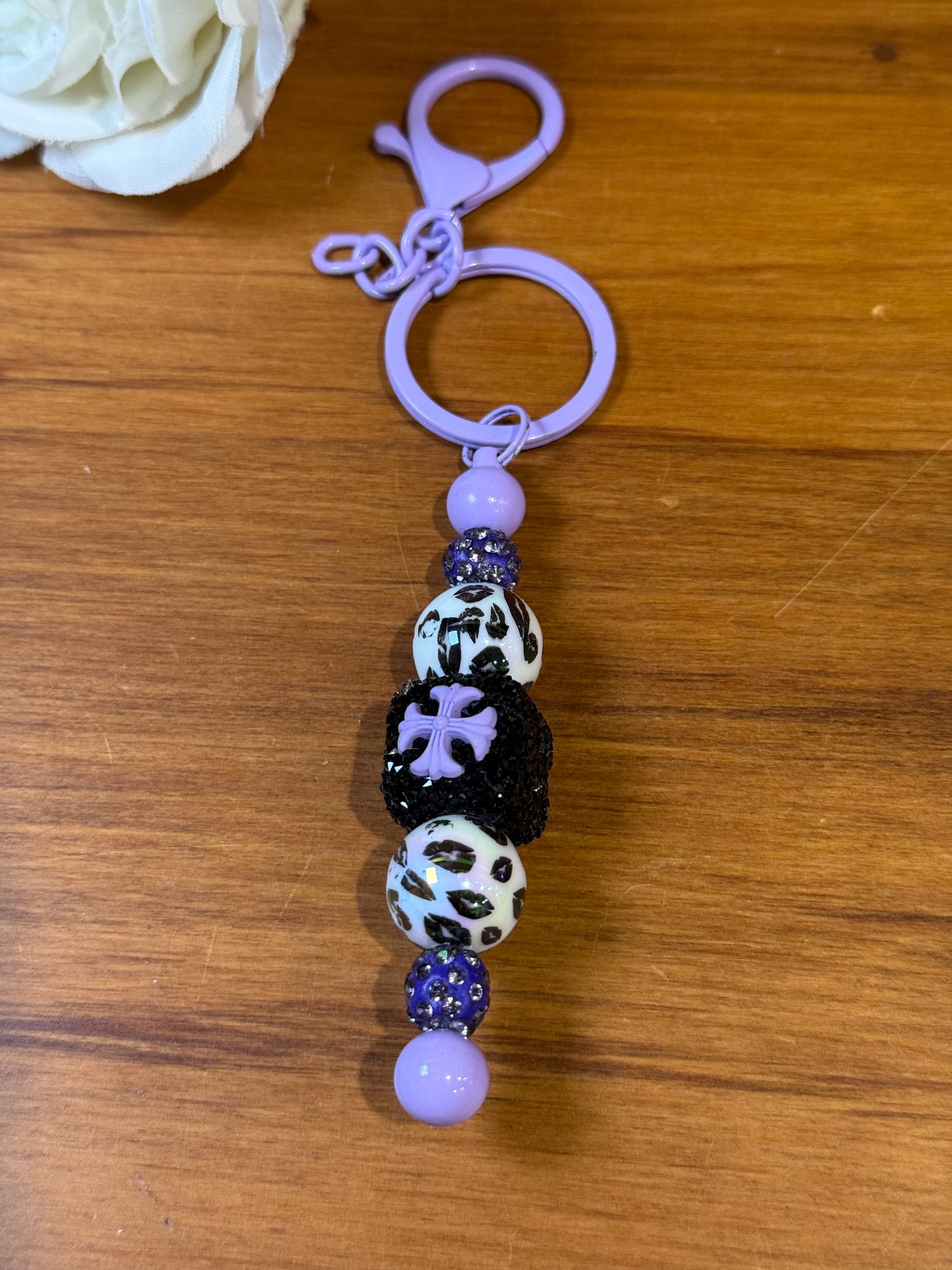 BEAD KEYRINGS (SOME WITH FOCALS)