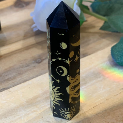 BLACK OBSIDIAN POINTS