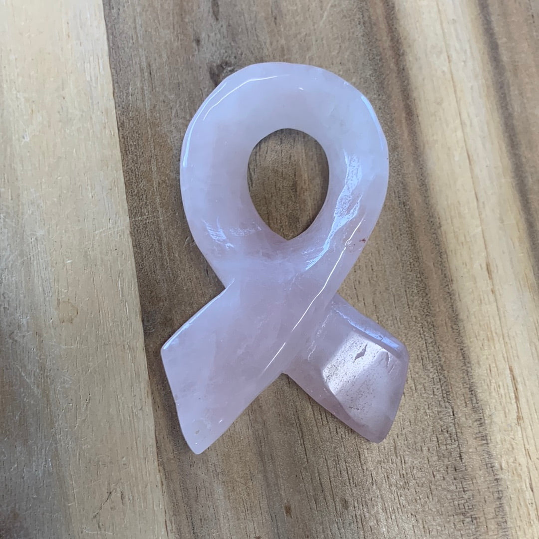ROSE QUARTZ BREAST CANCER RIBBONS