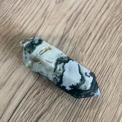 AGATE MOSS DOUBLE TERMINATED POINTS