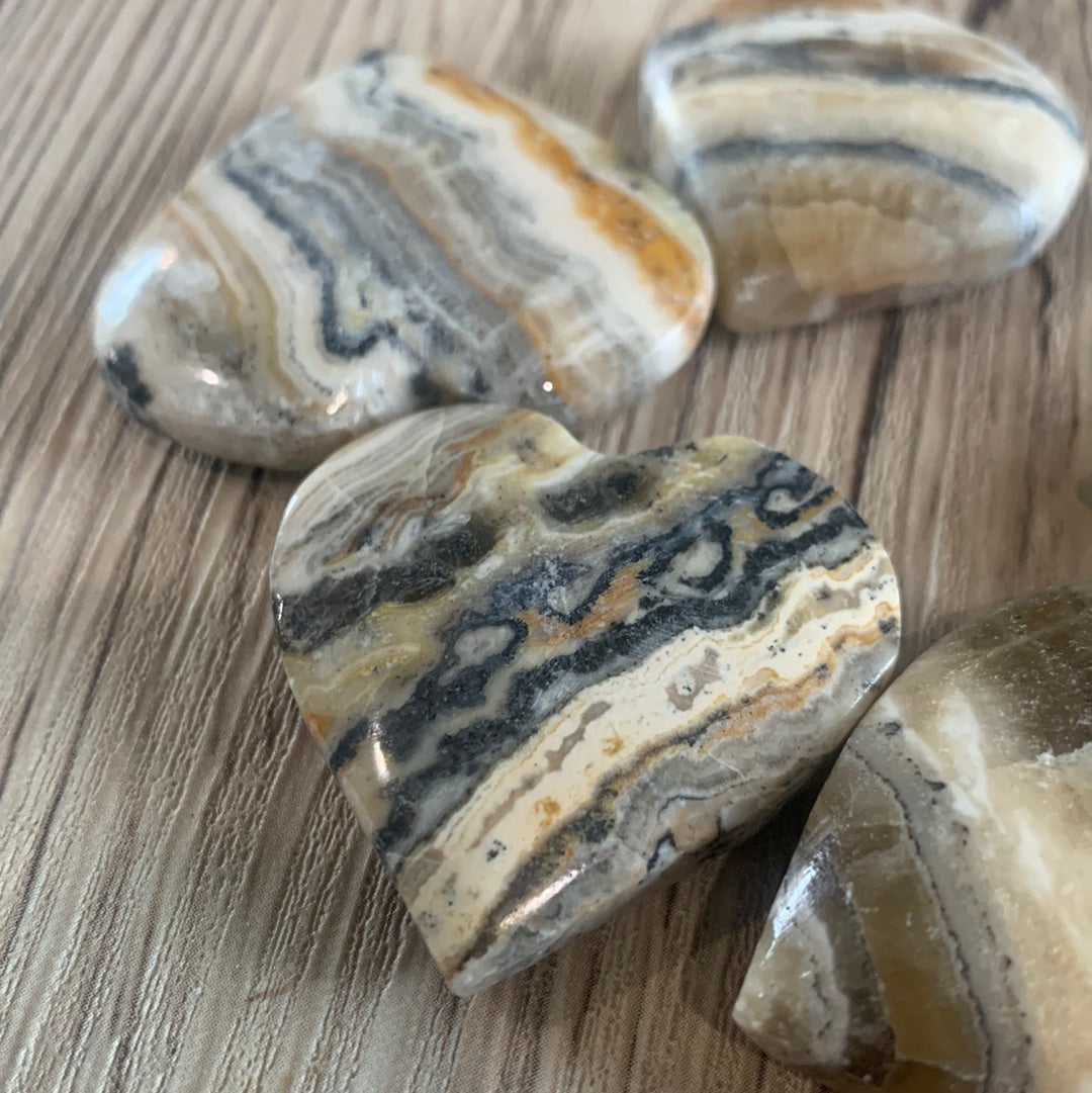 INDIAN BUMBLE BEE JASPER HEARTS (SMALL)