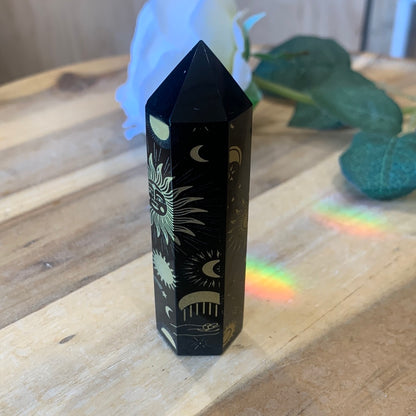 BLACK OBSIDIAN POINTS