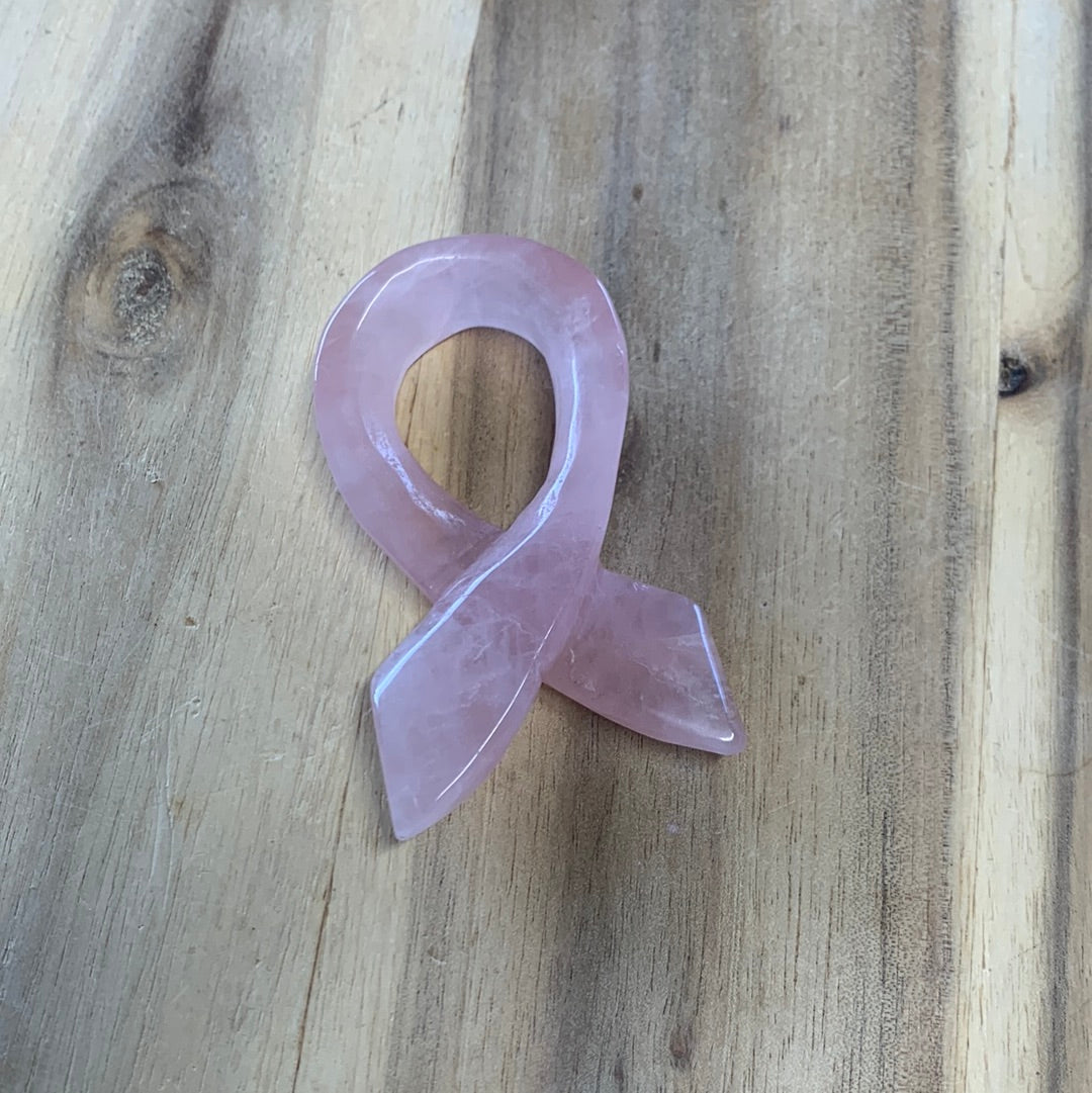 ROSE QUARTZ BREAST CANCER RIBBONS