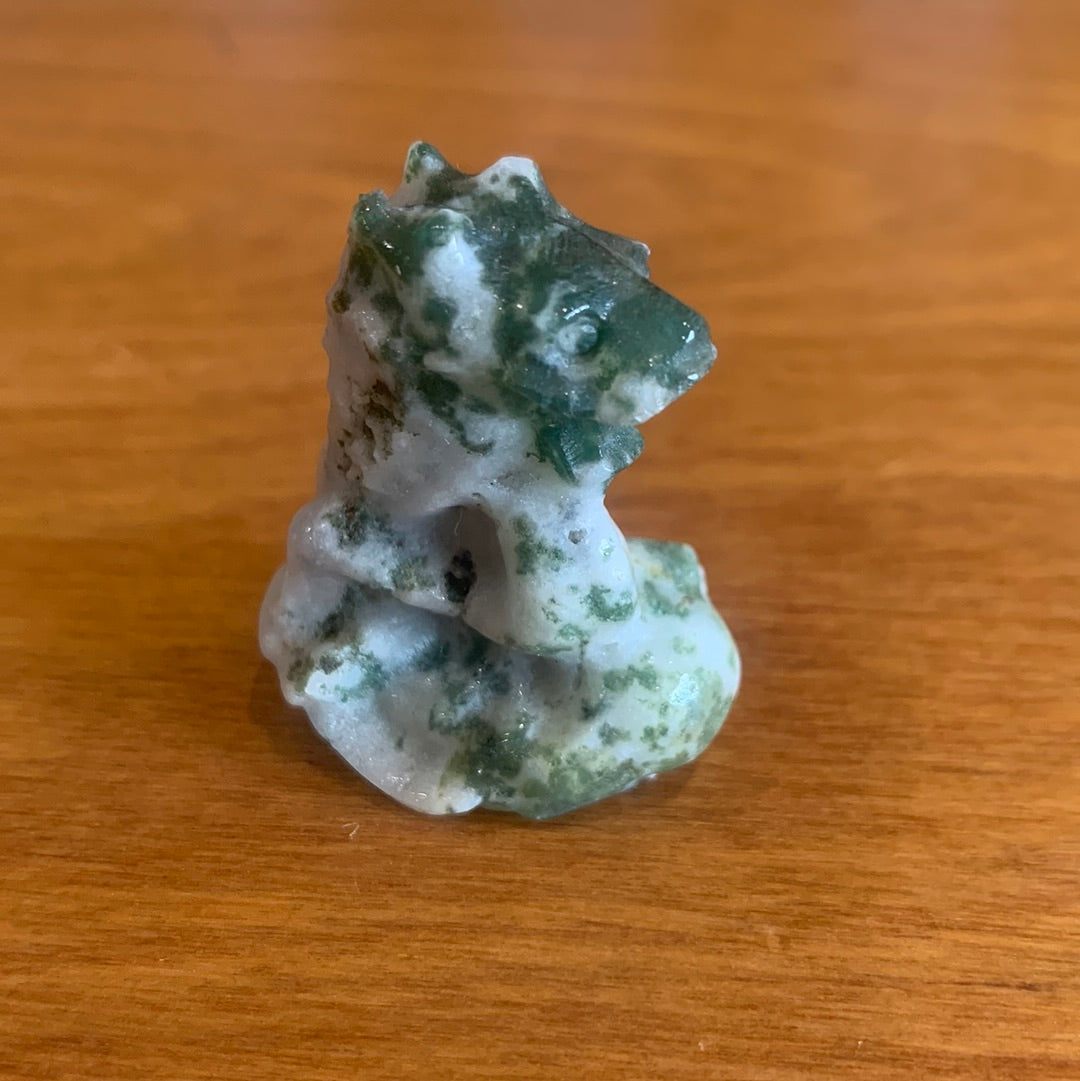 MOSS AGATE LIONS (SMALL)