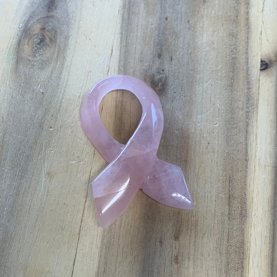 ROSE QUARTZ BREAST CANCER RIBBONS