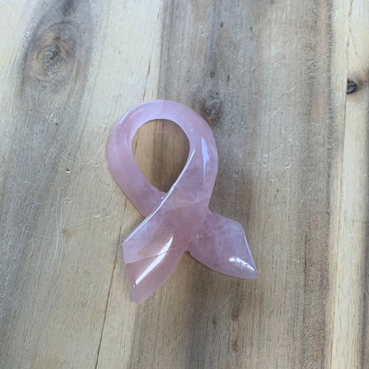 ROSE QUARTZ BREAST CANCER RIBBONS