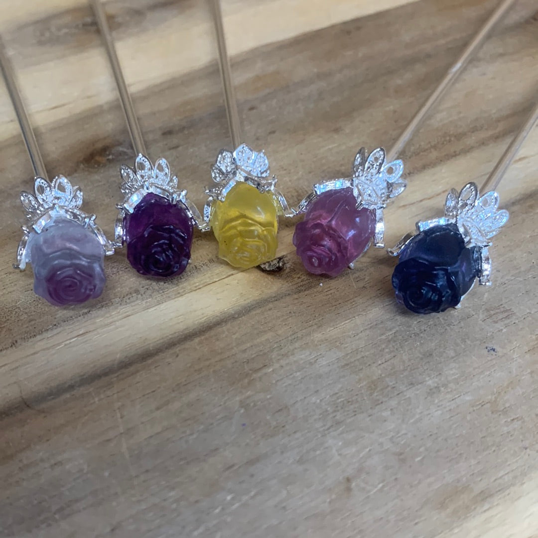 CRYSTAL HAIR PINS