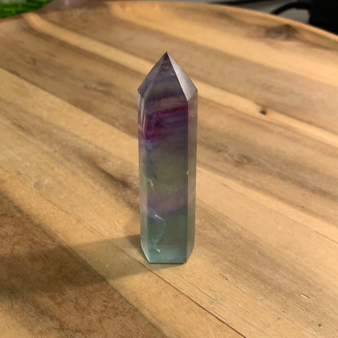 RAINBOW FLUORITE TOWER/POINTS